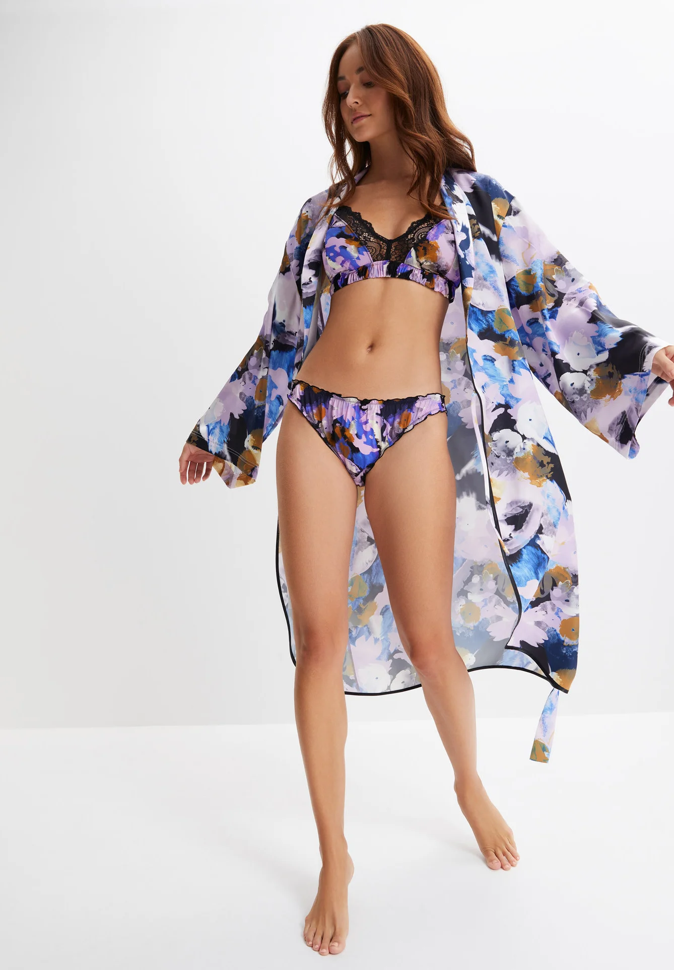 Bonprix LANGER KIMONO - Albornoz