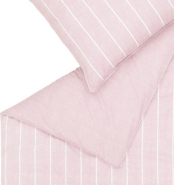 Bettwäsche Harp Stripe in Gr. 135x200, 155x220 oder 200x200 cm, Esprit, Renforcé, 2 teilig, Bettwäsche aus Baumwolle, gestreifte Bettwäsche mit Wendeoptik