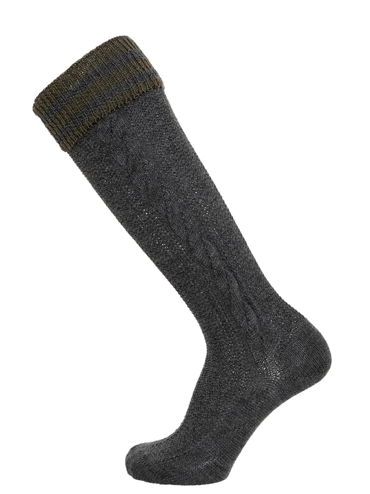 Lusana Strumpf L8995R in dunkelgrau-oliv günstig kaufen