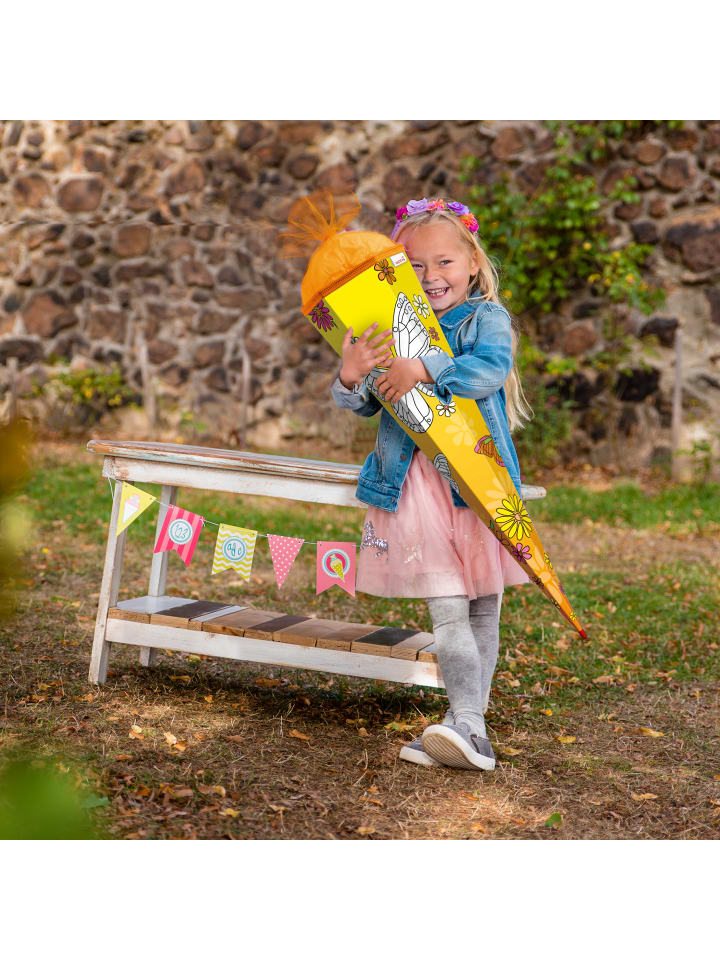 ROTH Scribble-Schultüte Schmetterling 85 cm, zum Ausmalen in Bunt günstig kaufen onesize