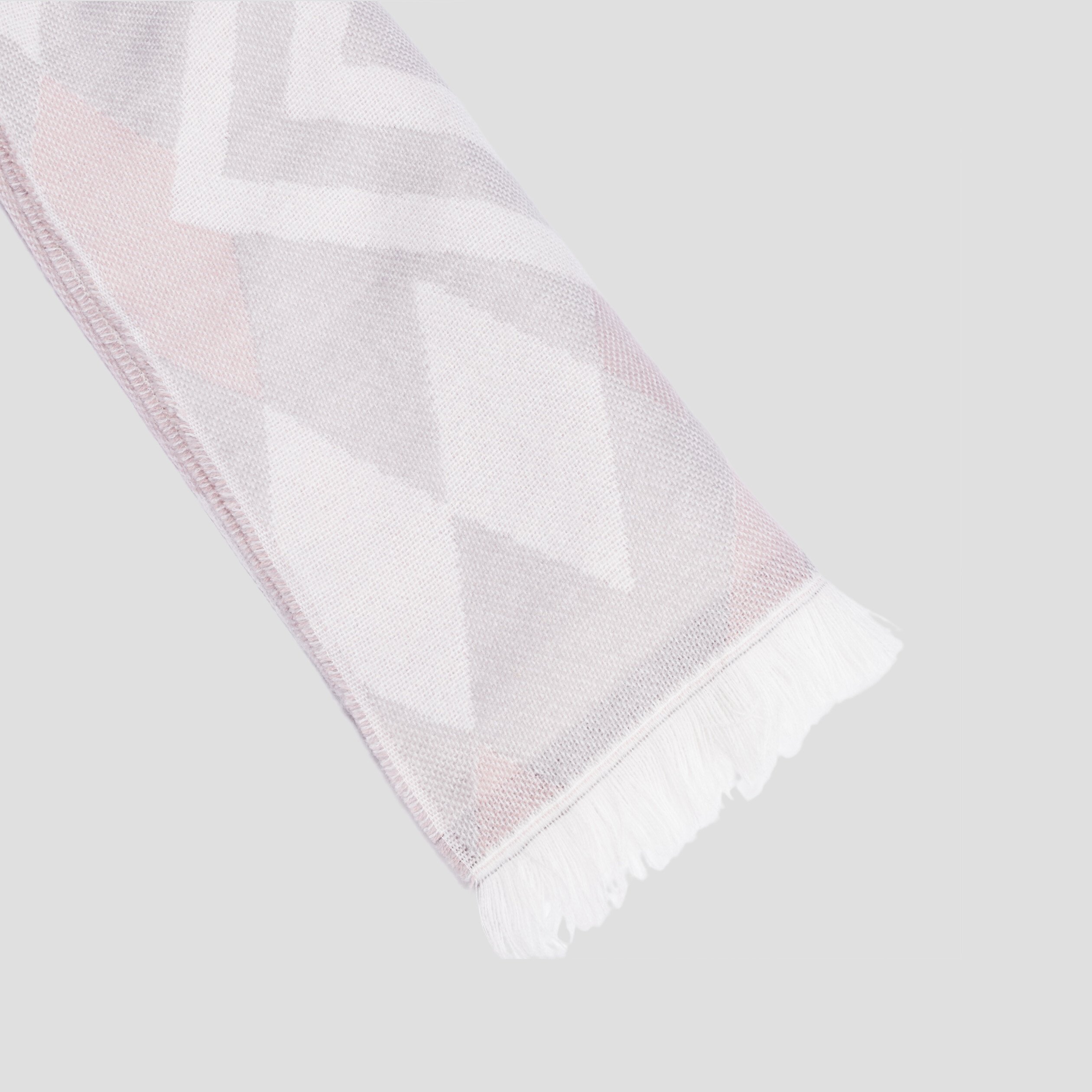 Écharpe à franges avec motifs rose clair femme | La Halle