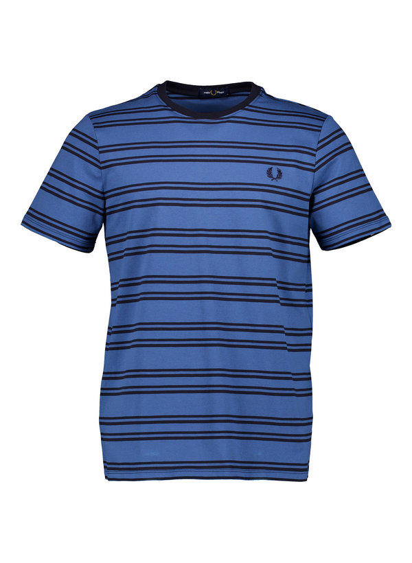 Fred Perry, T-Shirt, Baumwolle, blau gestreift