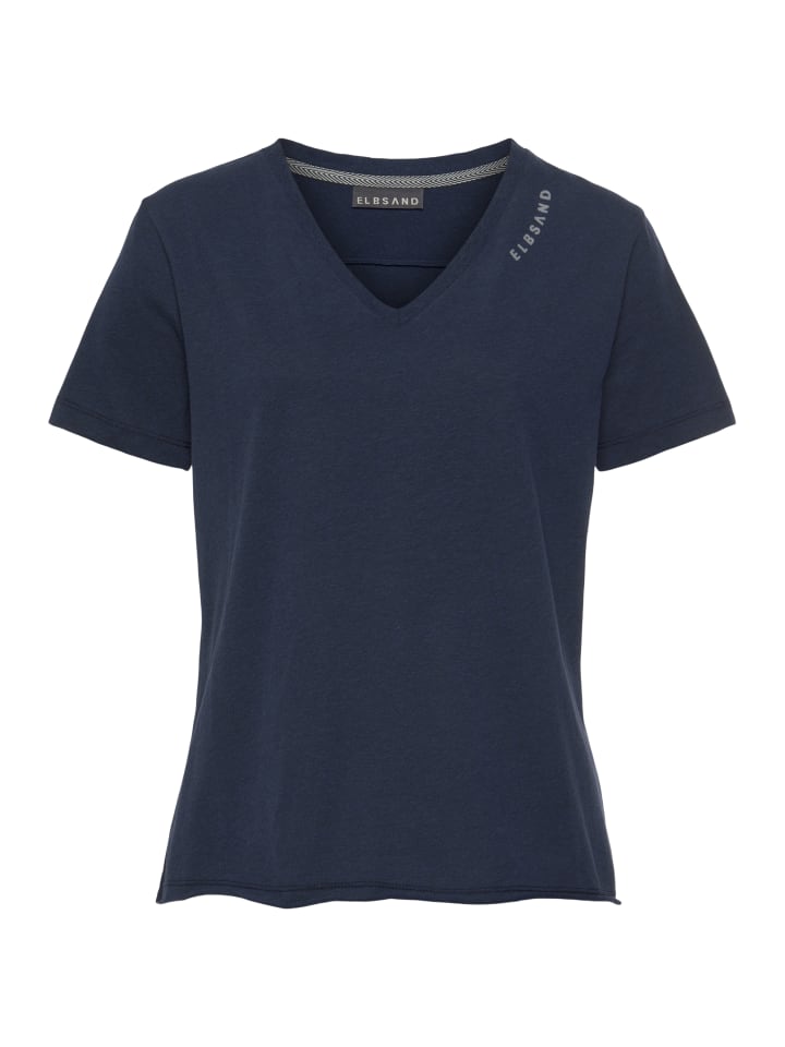 ELBSAND T-Shirt in marine meliert günstig kaufen