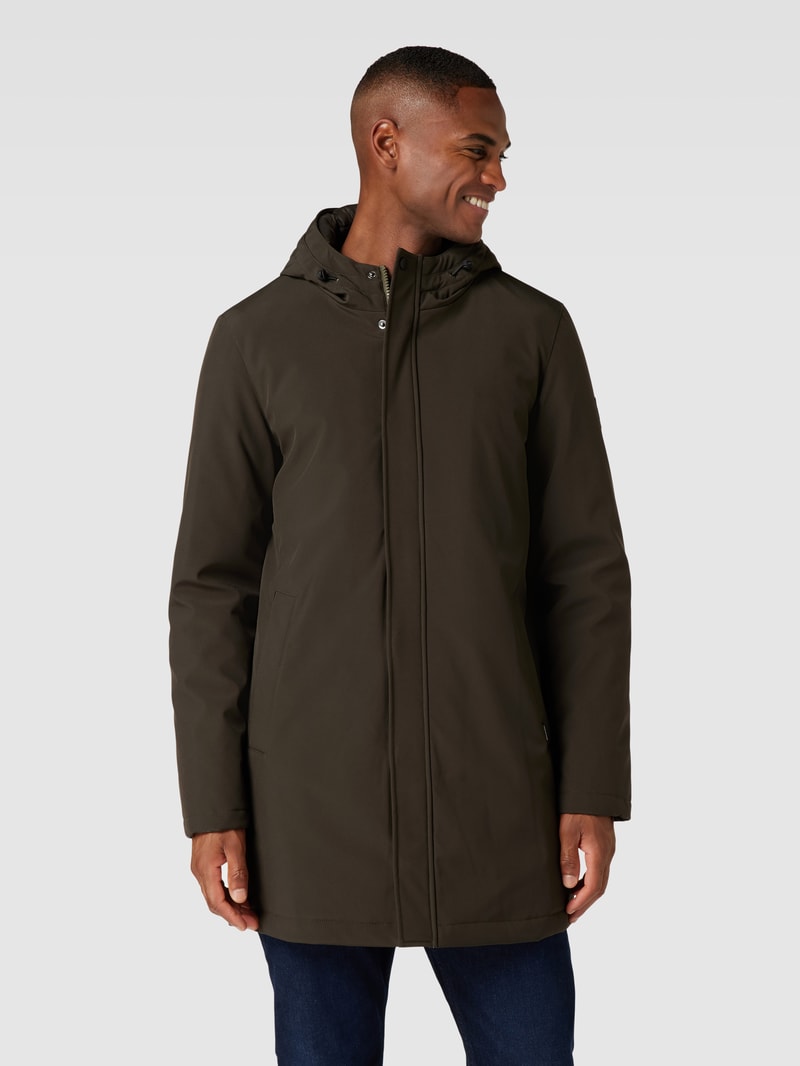 Jacke mit Stehkragen Modell 'Madeston' in olivgrün