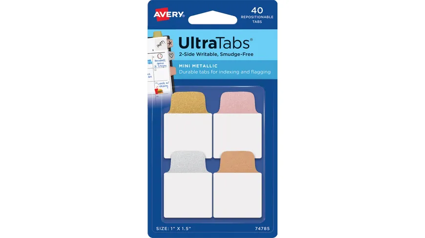 AVERY Zweckform UltraTabs Haftmarker Mini Metallic