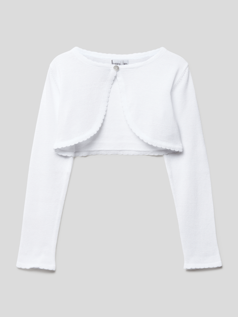 Bolero mit Effektgarn in weiß