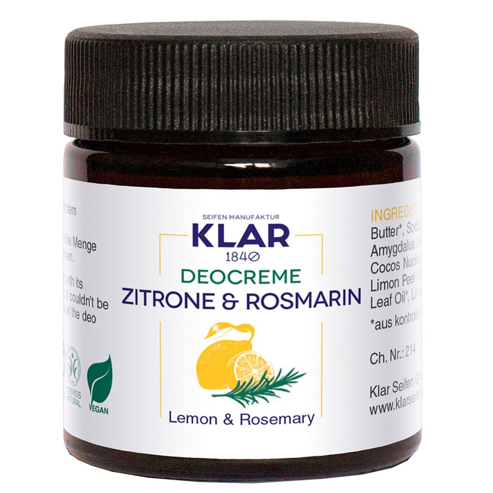 Klar's Deocreme Zitrone & Rosmarin 30 ml