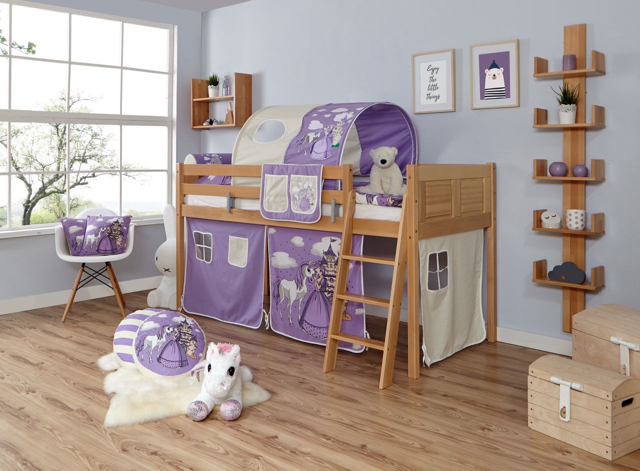 Ticaa Hochbett Eric Country Buche Horse-Lila,A2