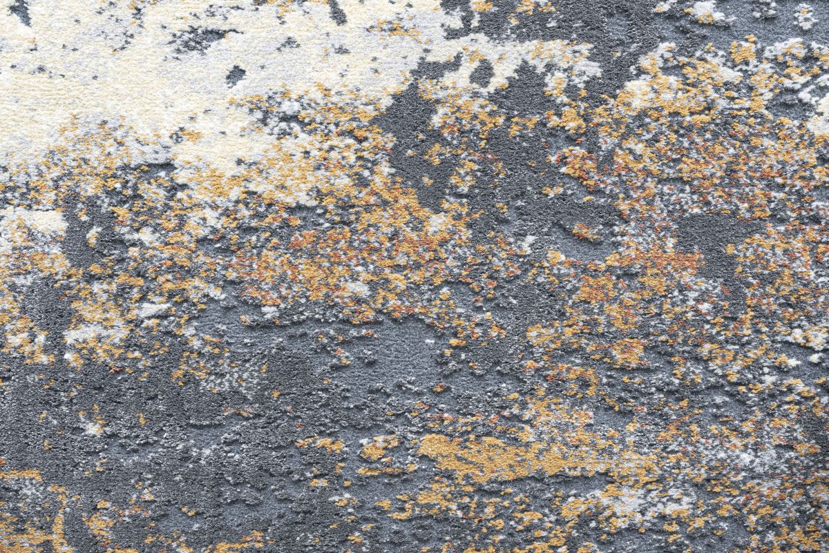 Webteppich Samira Dunkelgrau-Gold-Orange 240 x 330 cm