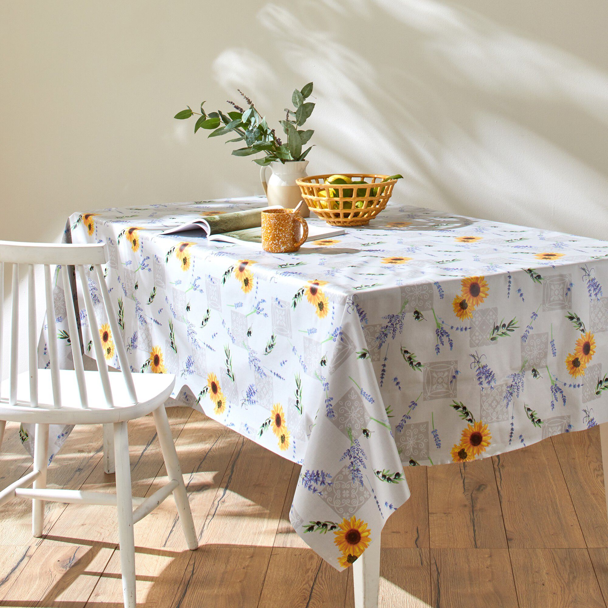 Nappe toile cirée imprimé lavande