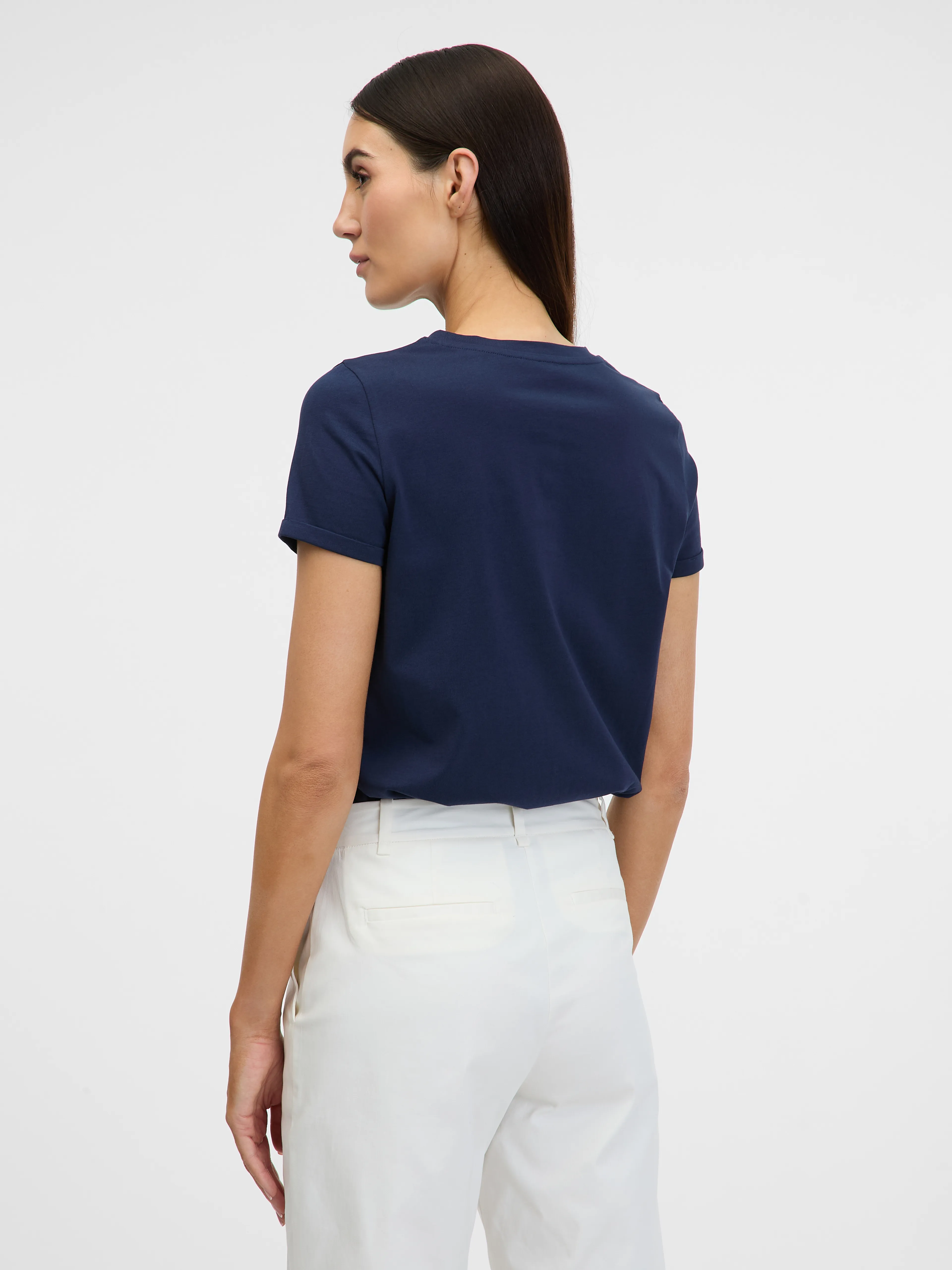 Blaues Damen-Kurzarm-T-Shirt ORSAY