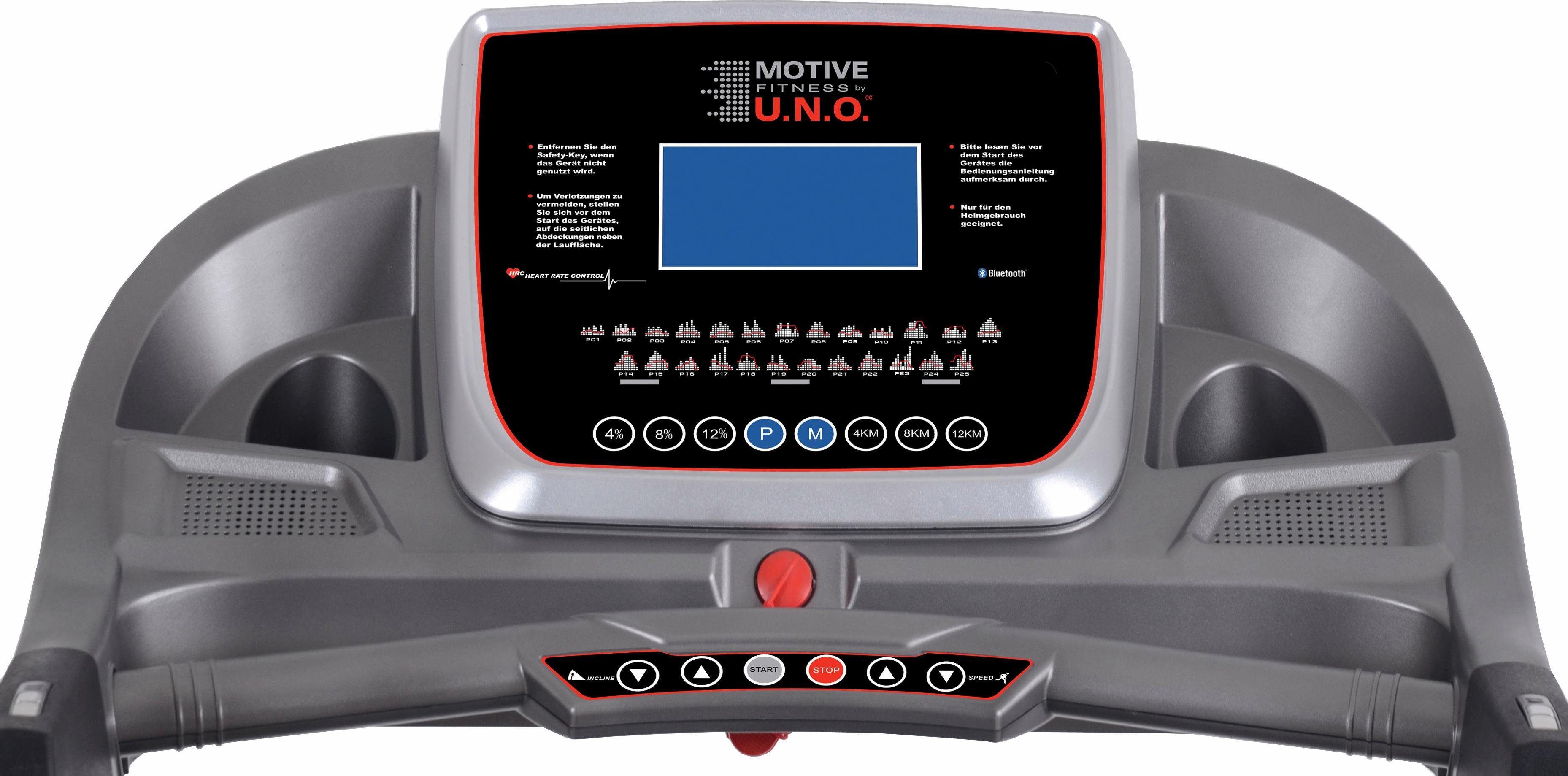 MOTIVE FITNESS by U.N.O. Laufband TR 650, mit Höchstgeschwindigkeit 24 km/h und Soft-Motion-Foldsystem