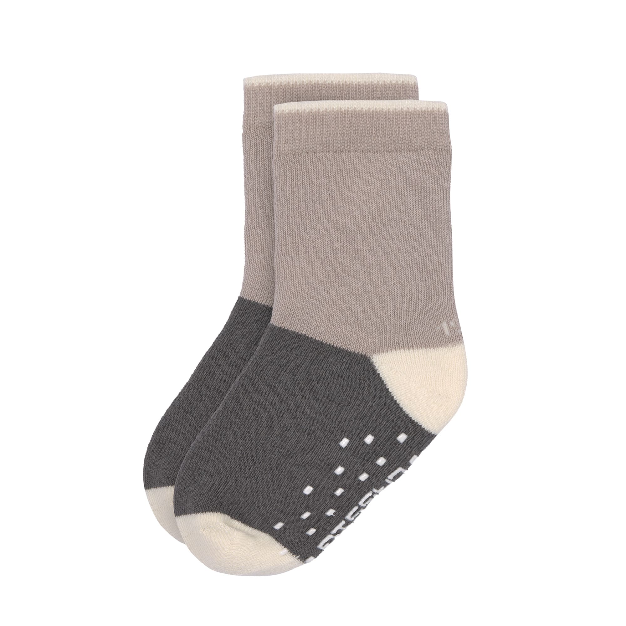 Kinder Antirutsch-Socken (2er-Set), Anthrazit Taupe