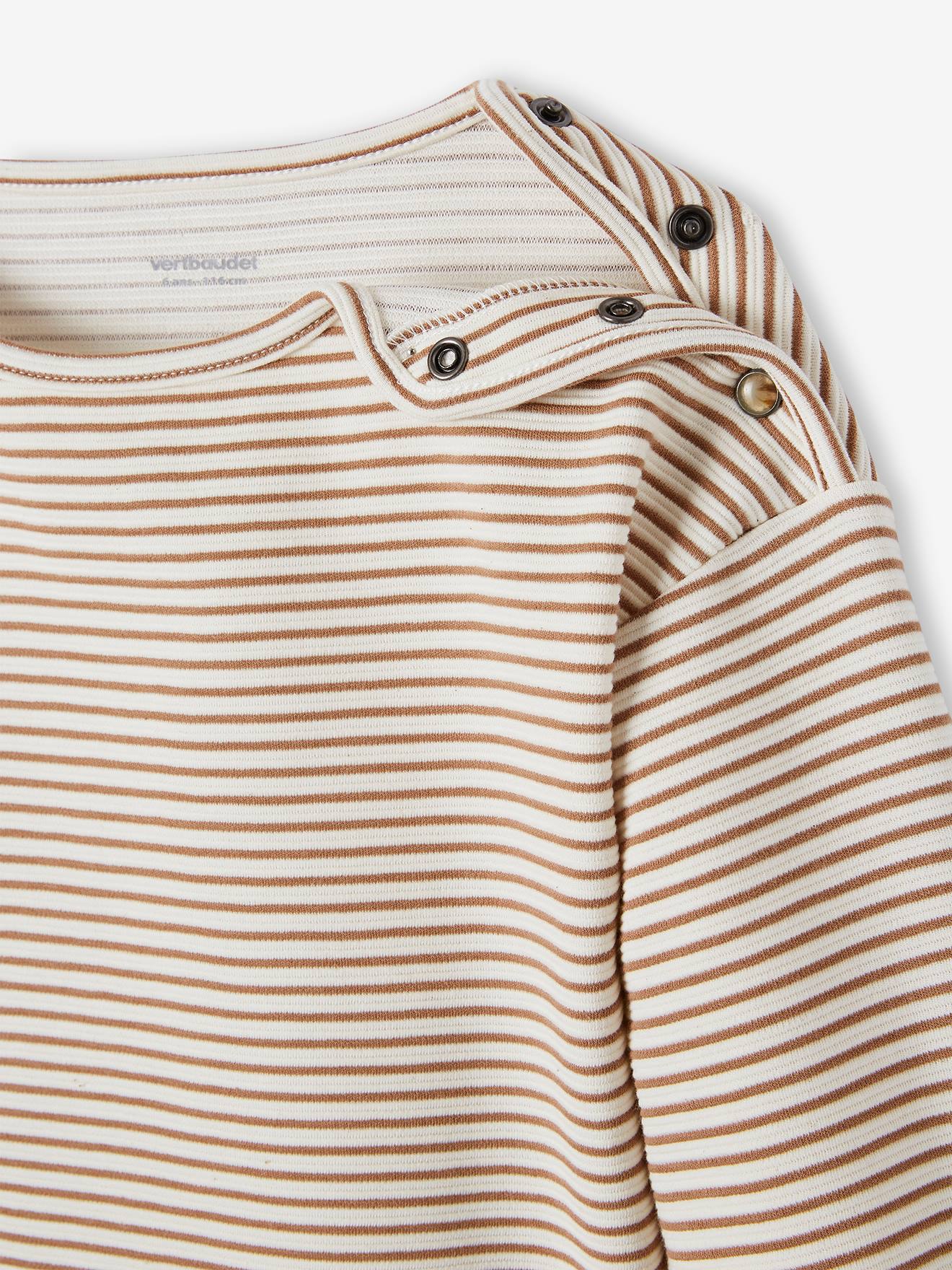 Vertbaudet Mädchen Ringelshirt - grün gestreift