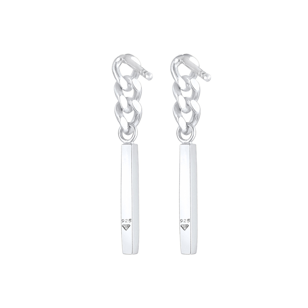 Elli Elli Boucles d'Oreilles Boucles pendentes pour dames tige au look Geo en 925/1000 Boucles d'oreilles
