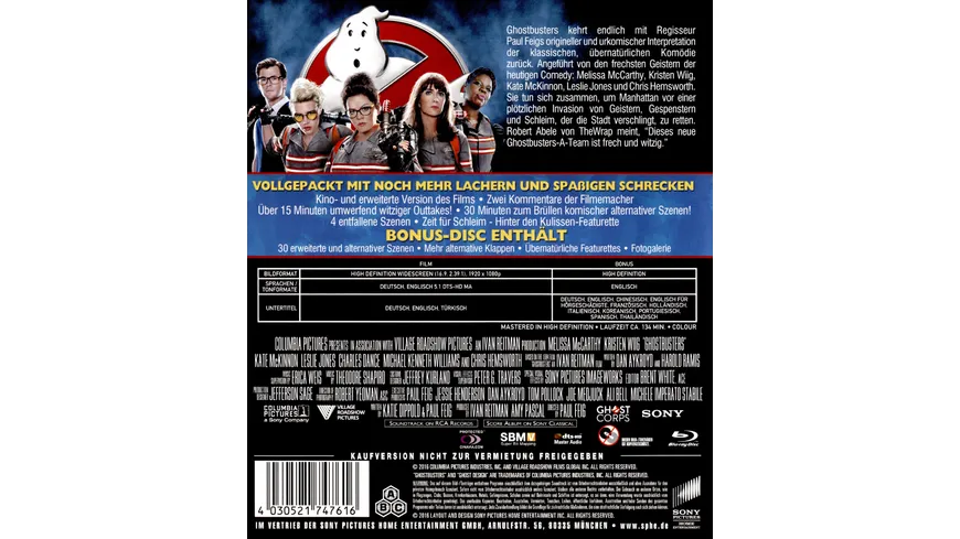 Ghostbusters - Answer The Call  [Blu-ray + Bonus Blu-ray]