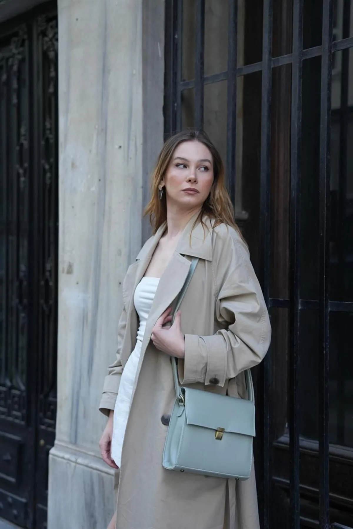 Madamra  Mintfarbene Damen-Design-Vintage-Tasche