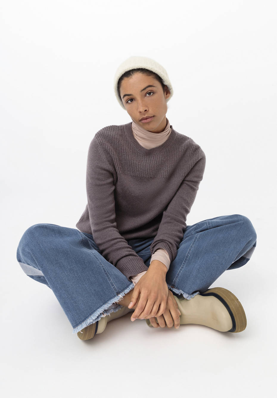 Pullover aus Bio-Merinowolle mit Kaschmir