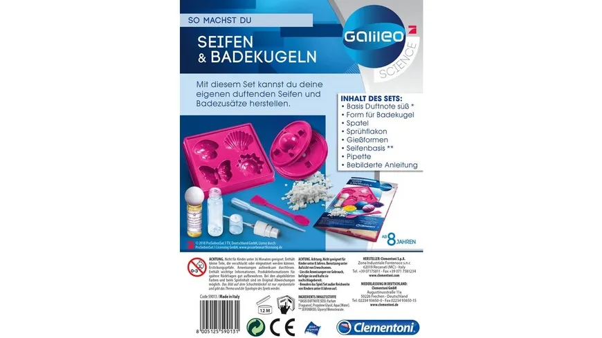 Clementoni - Galileo - Seifen und Badekugeln