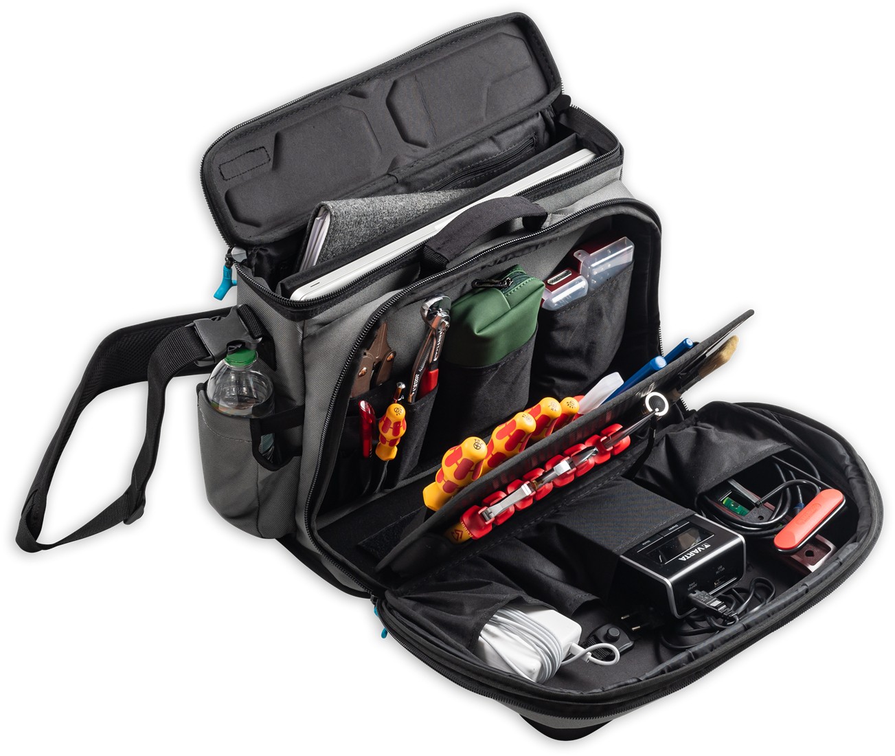 Gedore 3472906 116.71 Borsa per installatori Tec Bag TEX 223 nera con 6 moduli