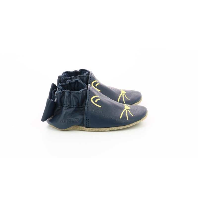 Chaussons cuir tannage vegetal Goldy Cat