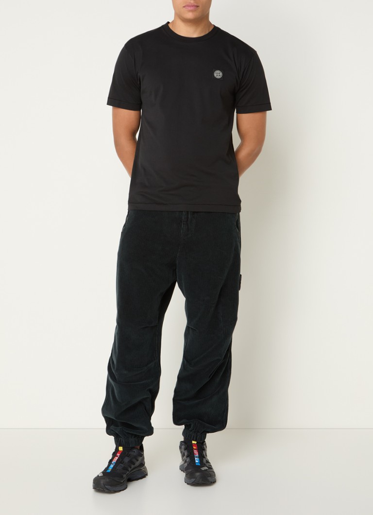Pantaloni Stone Island 30506 cu logo tapered