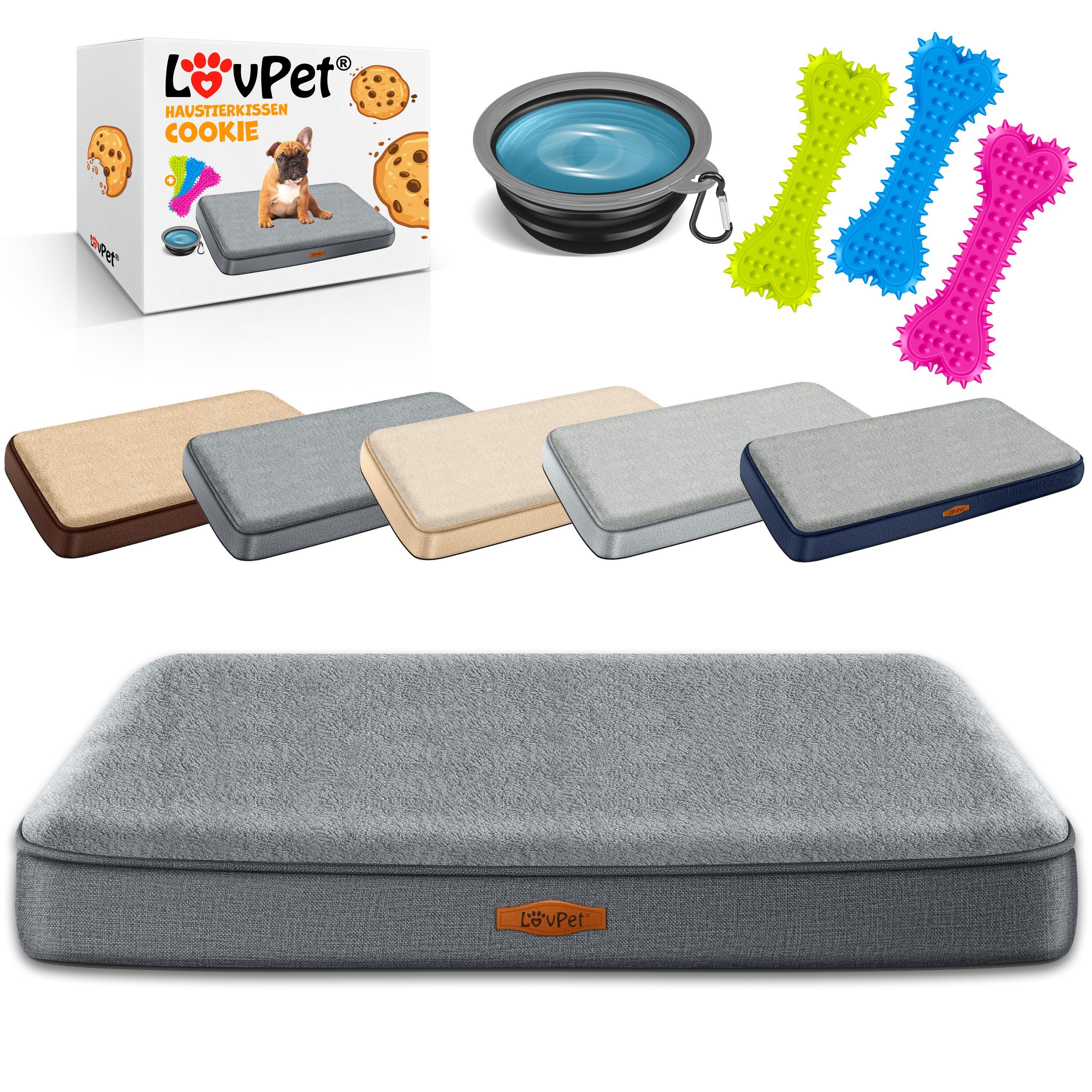 Lovpet Tierbett, Hundebett orthopädisches Hundekissen Hundekorb Cookie
