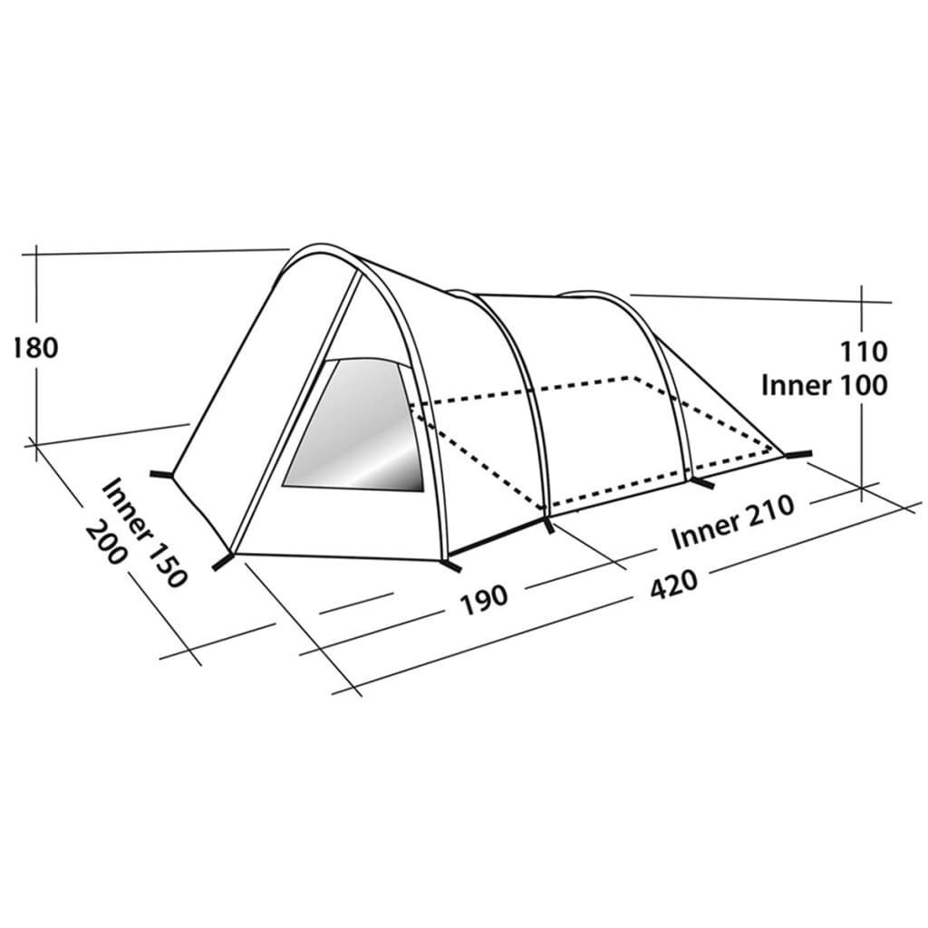 easy camp Vorzelt Zelt Blizzard 300 Aufblasbar Grau und Blau 120251, (3 tlg)