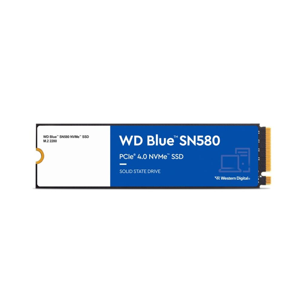 Western Digital WD Blue™ SN580 NVMe™ interne SSD (250 GB) 4000 MB/S Lesegeschwindigkeit, 2000 MB/S Schreibgeschwindigkeit