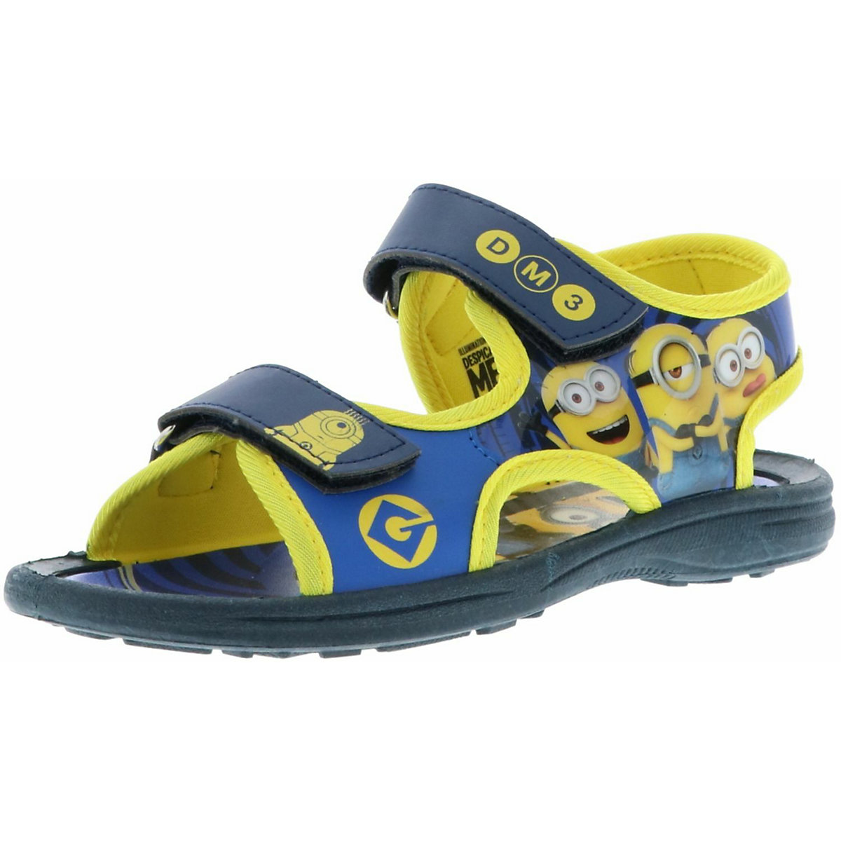 Kinder Mädchen Jungen Sandaletten Sandalen Minions blau/gelb/mehrfarbig