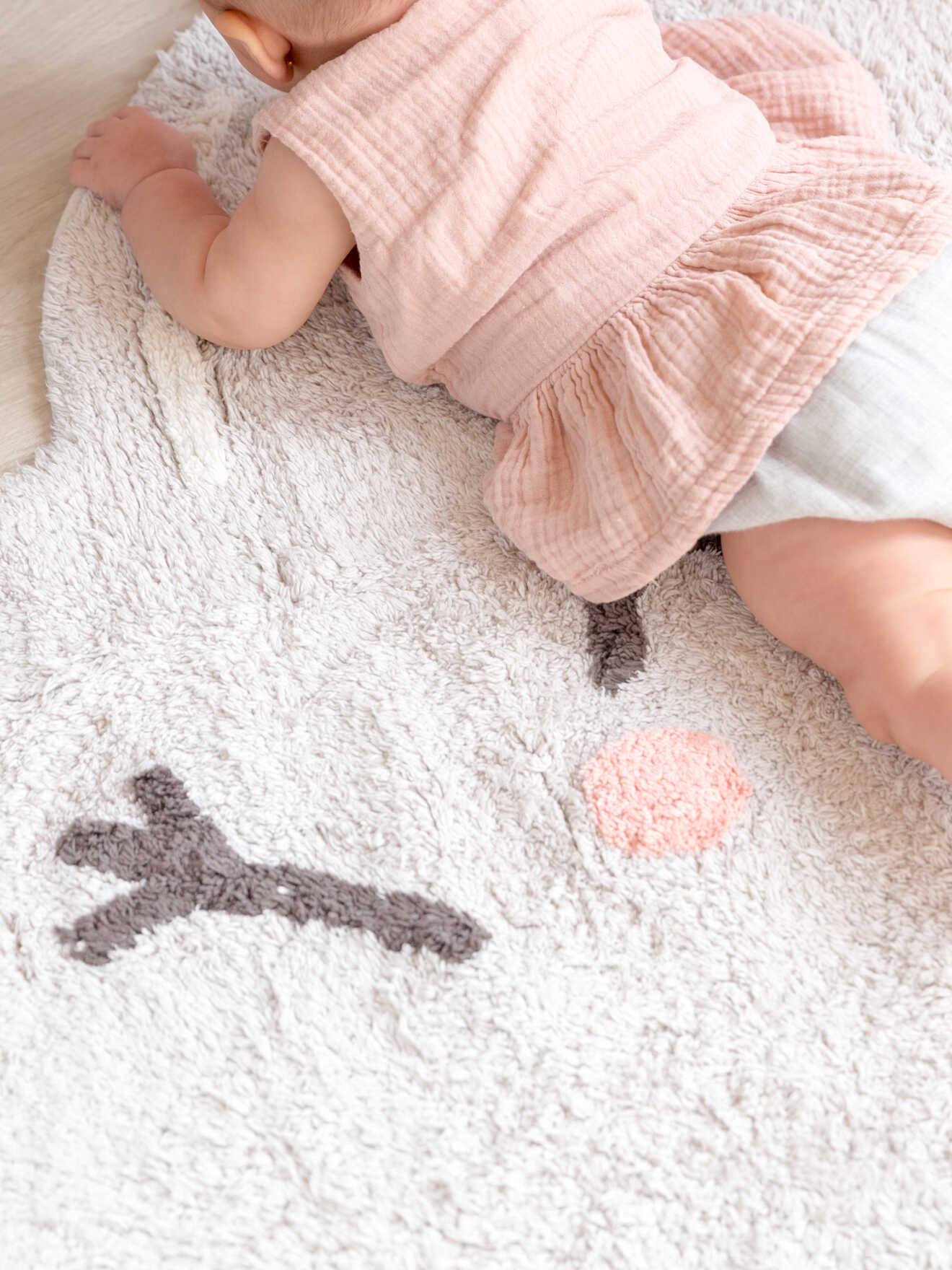 Tapis coton lavable Nuage Happy Cloud LORENA CANALS gris