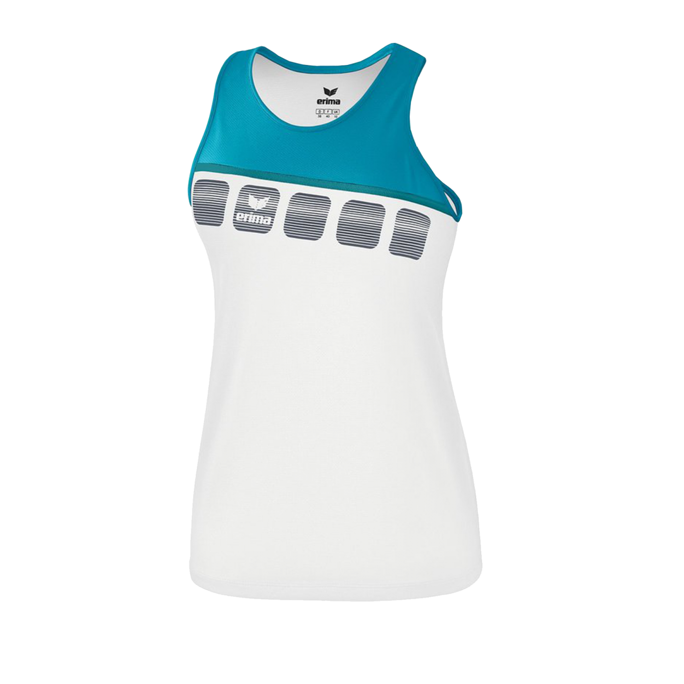 Erima 5-C Tanktop Damen Weiss Blau