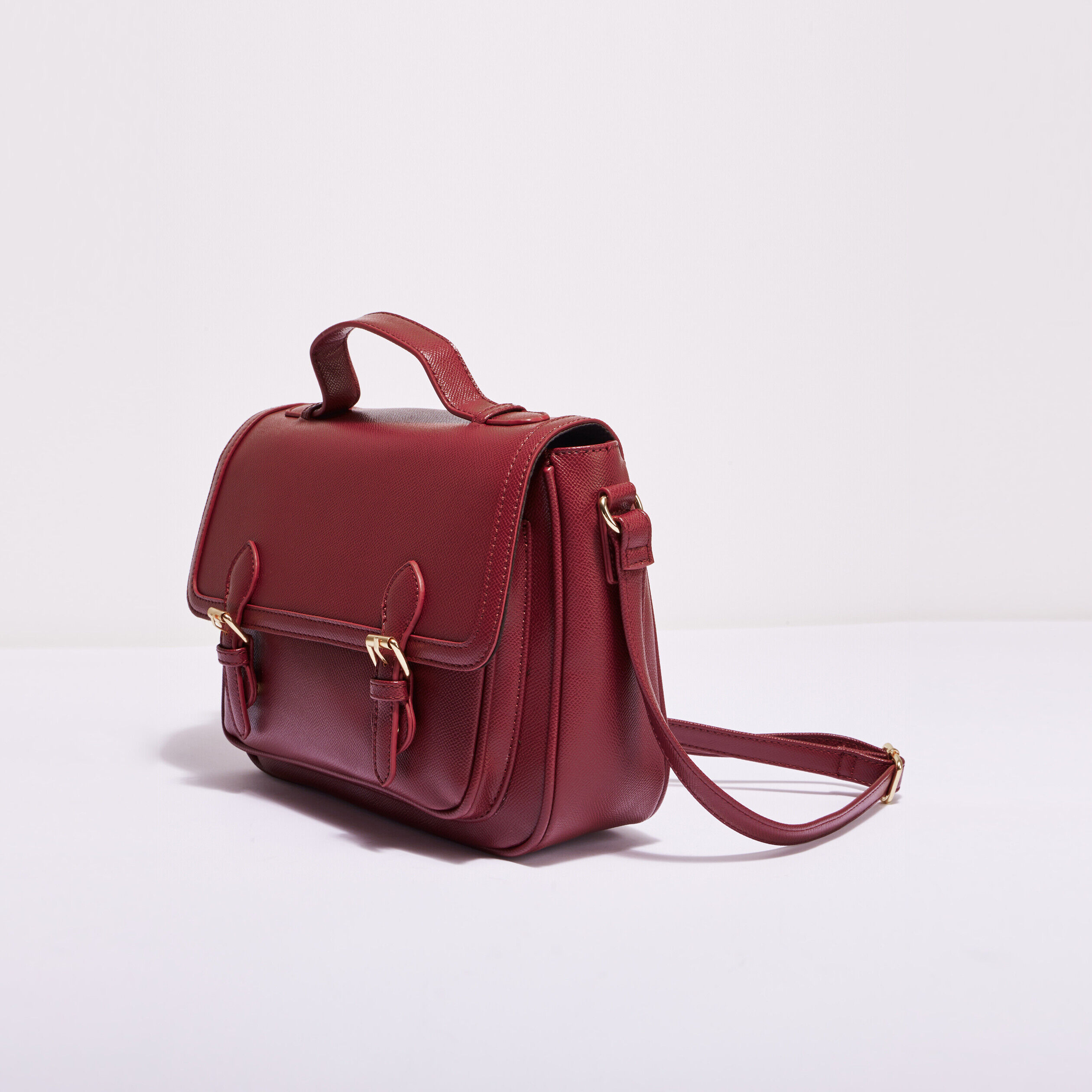 Sac cartable avec bandoulière prune femme | Cache Cache