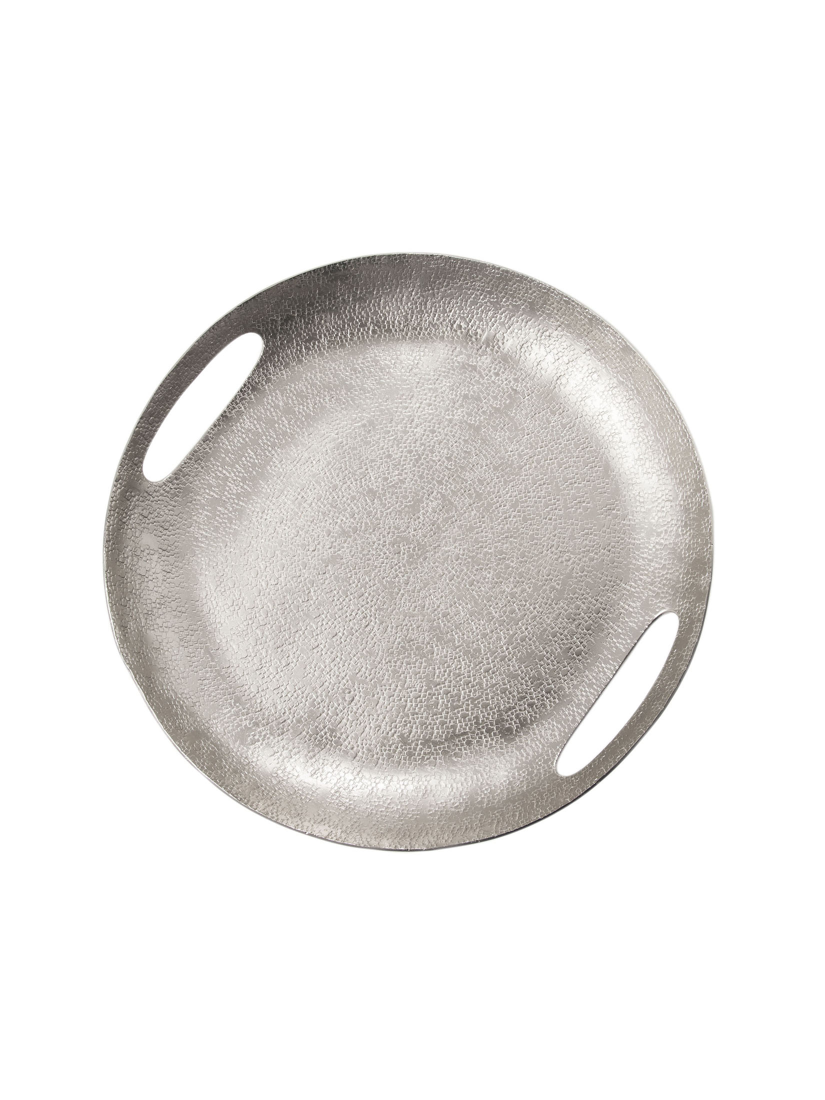 Cut Handles Tray Deko-Tablett, Silber