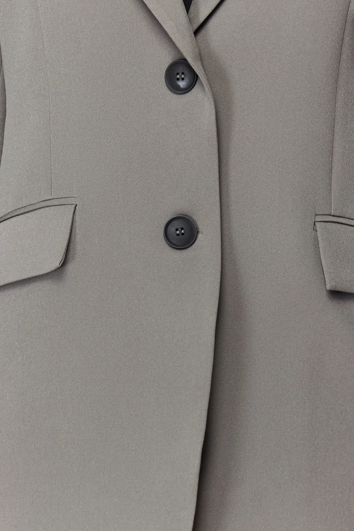 Trendyol Collection  Graue, übergroße, gewebte Basic-Blazerjacke TWOSS24BC00029