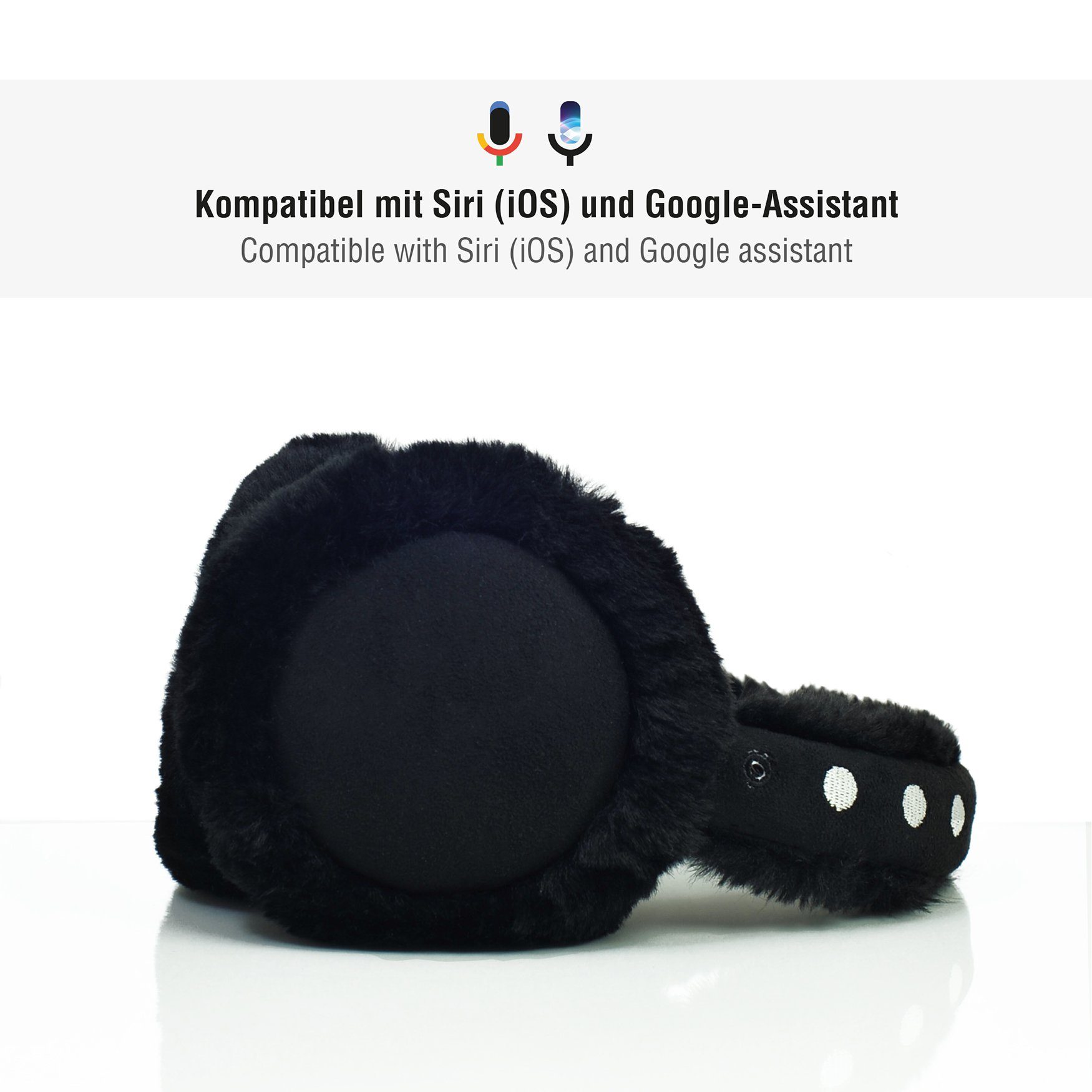 Leicke Bluetooth Musik Ohrenschützer-Kopfhörer Damen, Winter Ohrenwärmer, TÜV Bluetooth-Kopfhörer (Freisprechfunktion, Siri, Google Assistant, Bluetooth, Ohrwärmer)