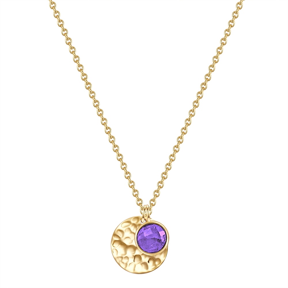Glanzstücke München Collier en argent Cercle Argent sterling Améthyste en Or jaune collier