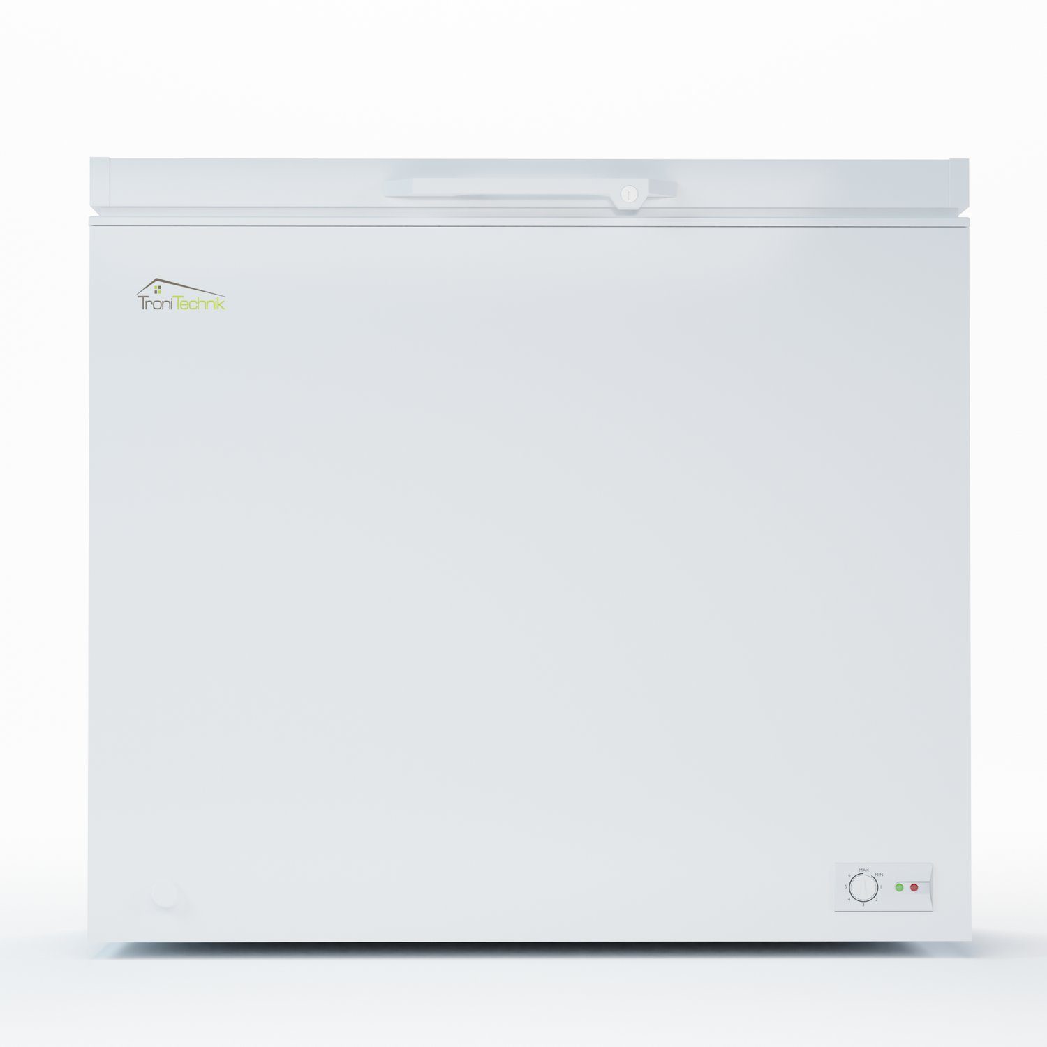 TroniTechnik Gefriertruhe BORGAR 210 PRO, 90.5 cm breit, 202 l, inkl. Dual Thermostat, LED Licht, Griff, Schloss, Rollen, Einlegekorb