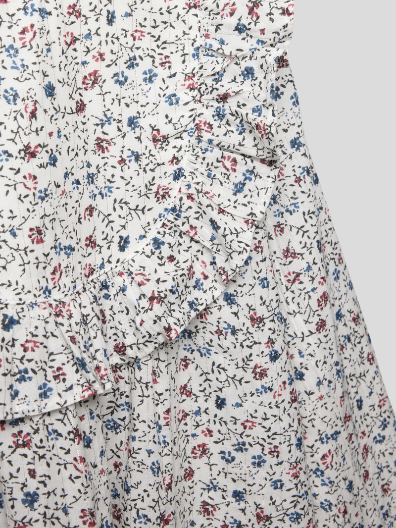 Bluse mit Volants Modell 'louisa' in ecru
