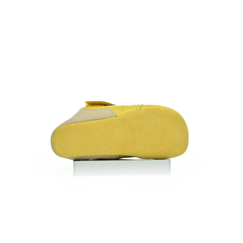 Affenzahn Krabbelschuh Leder Crawly Giraffe Yellow