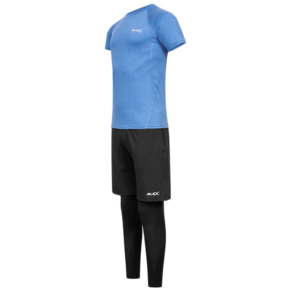 JELEX Sportinator Herren Fitness-Set 3-tlg. blau-schwarz