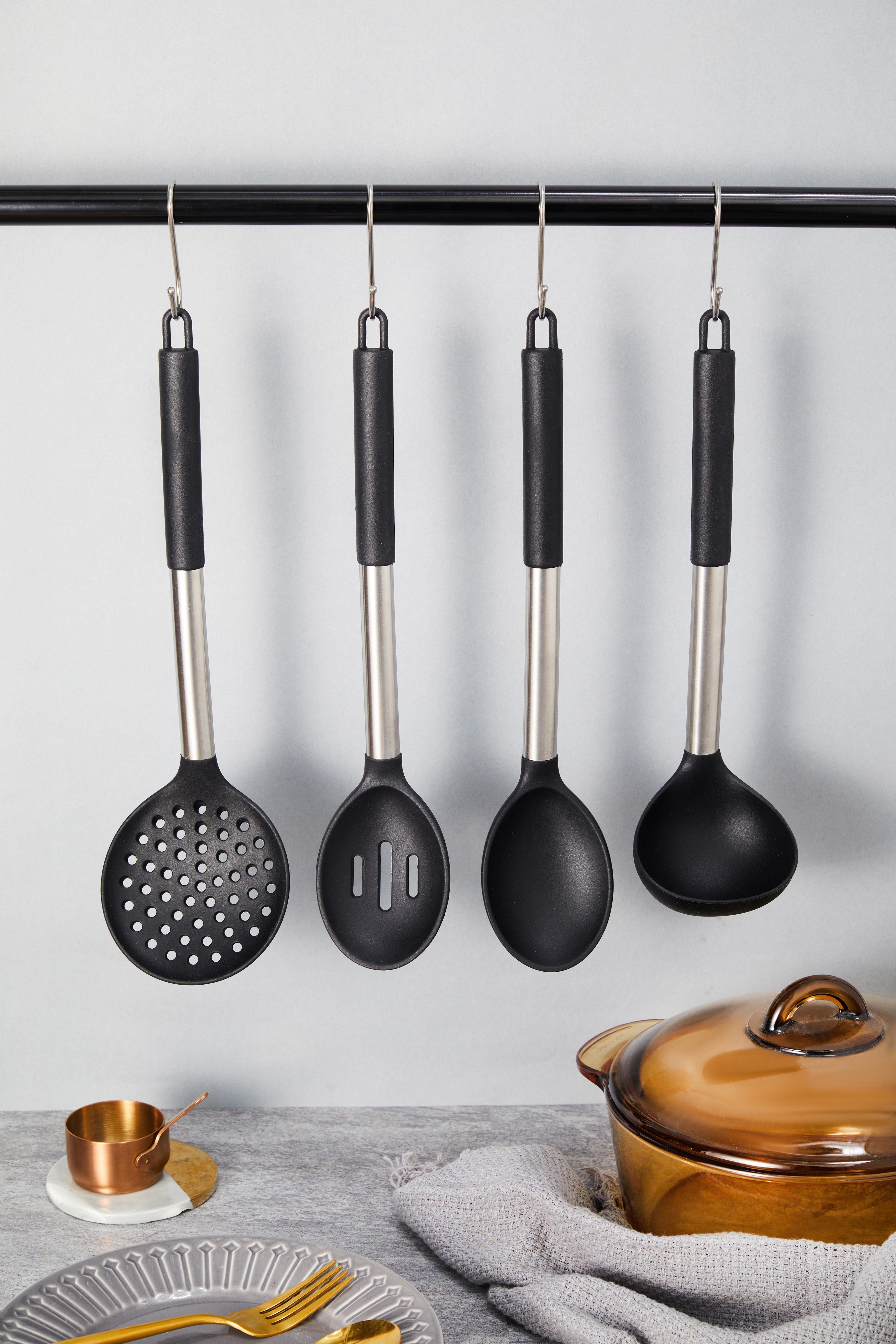 esieby Kochbesteck-Set Schwarz, Silikon Küchenutensilien Set, Küchenhelfer, Küchengerät (13-tlg)