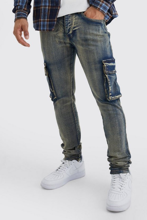 Skinny Stretch Cargo-Jeans