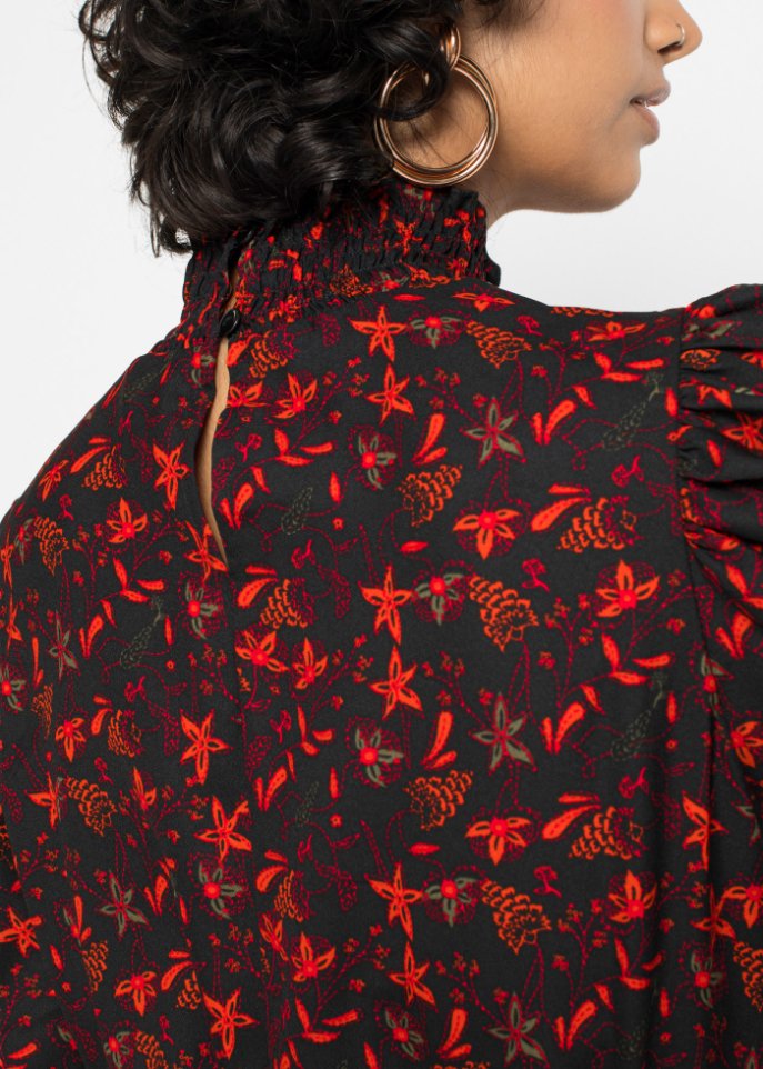 Midikleid mit Blumenmuster