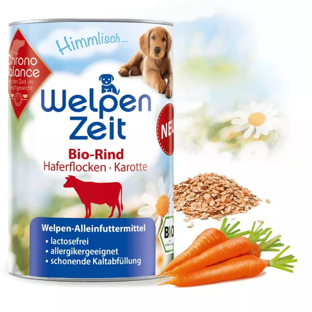 ChronoBalance Biofutter ChronoBalance Welpenfutter -Rind mit Haferflocken und Karotte 400 g