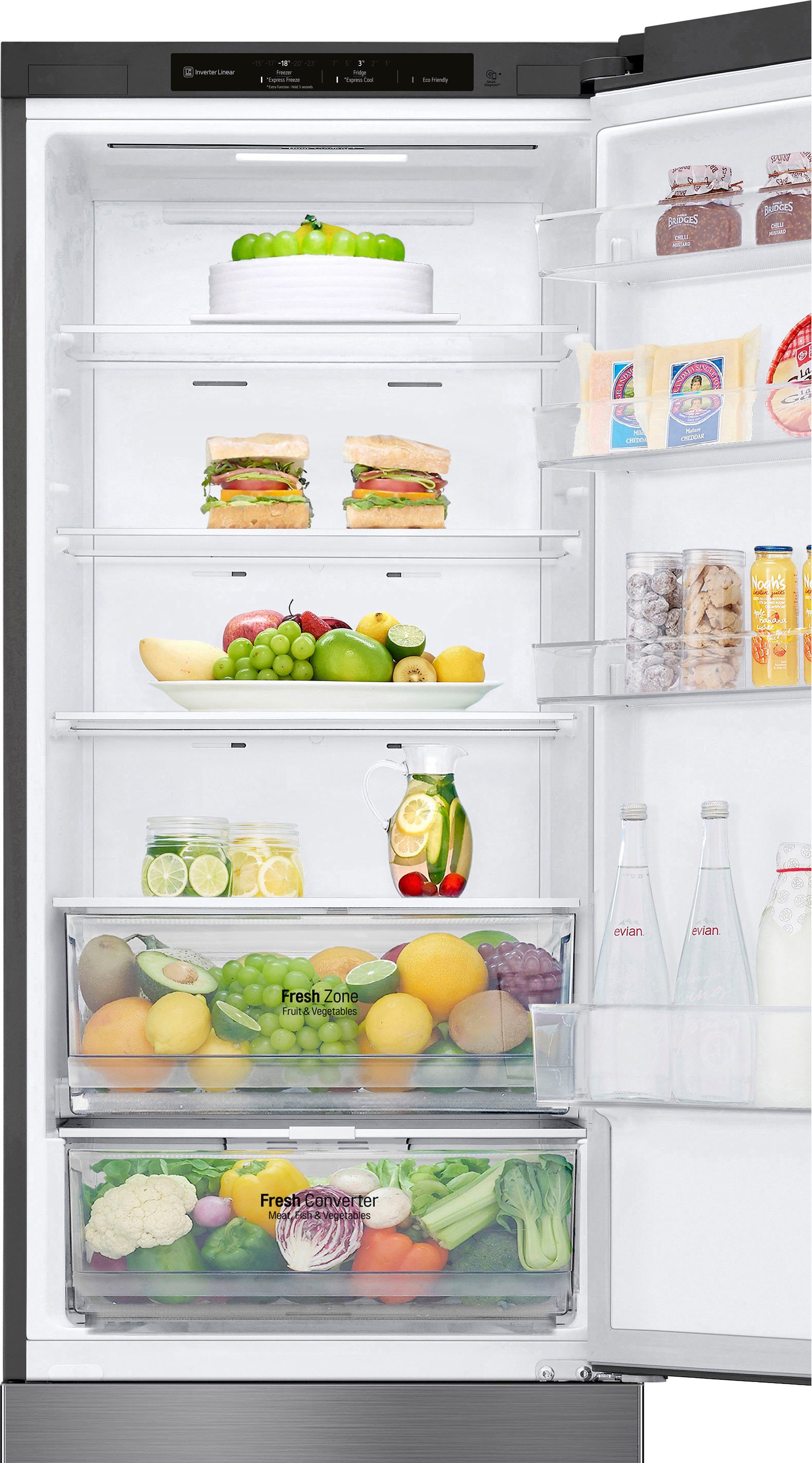 LG Kühl-/Gefrierkombination GBP62PZNBC, 203,0 cm hoch, 59,5 cm breit