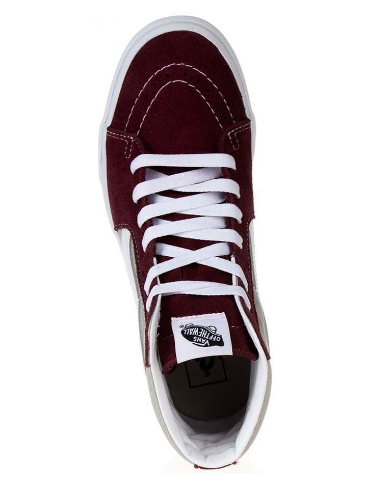 Vans Leder-Sneakers in Bordeaux/ Grau günstig kaufen