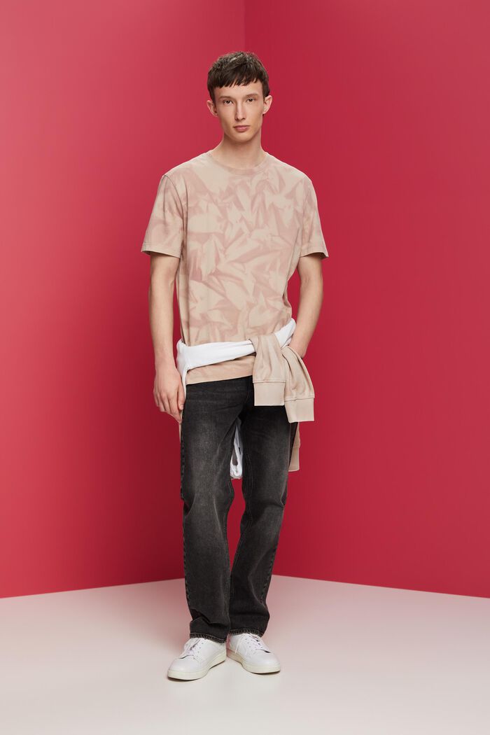 Rundhals-T-Shirt, 100 % Baumwolle