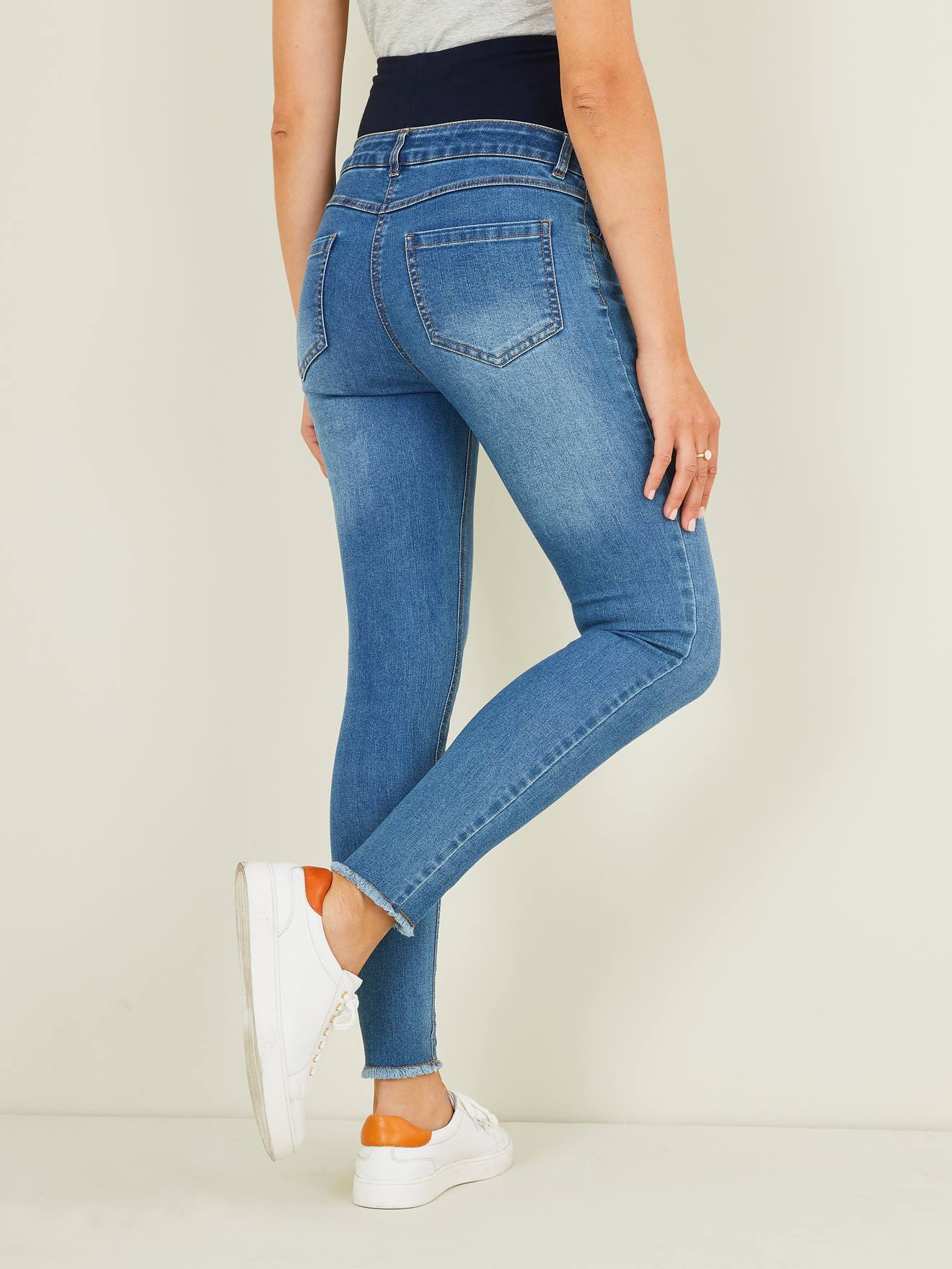 Vertbaudet 7/8 Slim-Fit-Jeans für die Schwangerschaft - dark blue