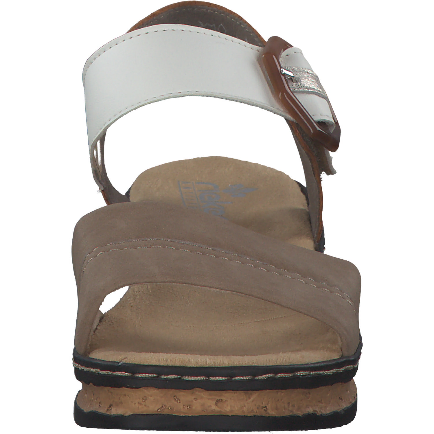 Rieker 62964, Plateau-Sandaletten, Damen, camel/offwhite/beige-gold/caye